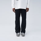 Zipper Snap Flared Pants