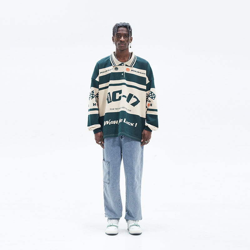Retro Striped Polo