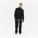 Layered Zipper Suit Jacket