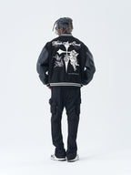 Angel Embroidered Varsity Jacket