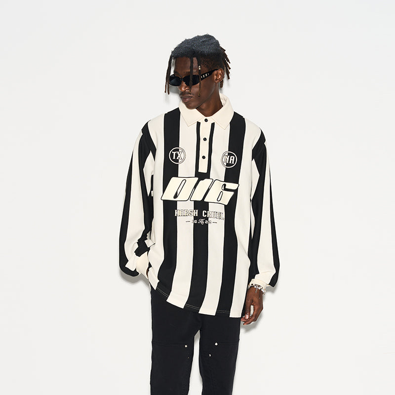 Striped Logo L/S Jersey Shirt