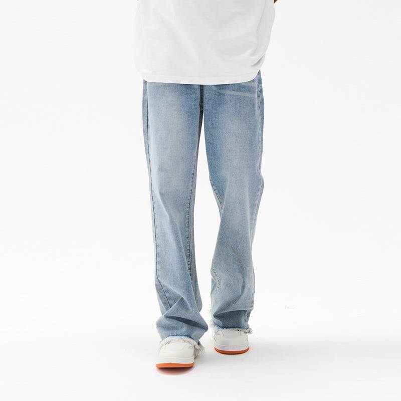 Distressed Loose Flared Denim