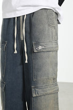 Load image into Gallery viewer, Multi Pocket Washed Baggy Denim
