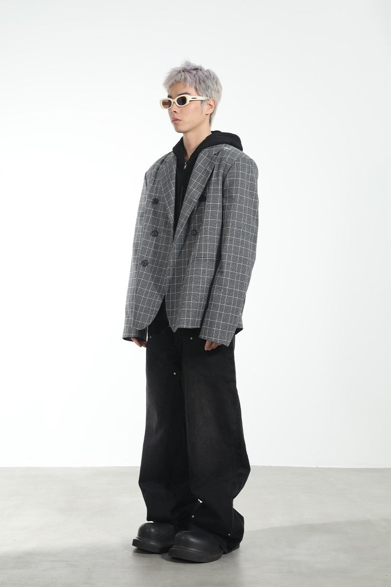 Embroidered Logo Loose Suit Jacket
