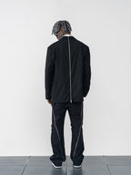 Asymmetrical Zipper Suit