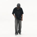 All Over Logo Printed Denim