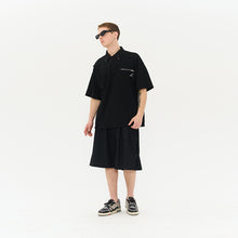 Load image into Gallery viewer, Zipper Pocket Deconstructed Polo Shirt
