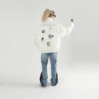 Retro Nostalgia Printed Down Jacket