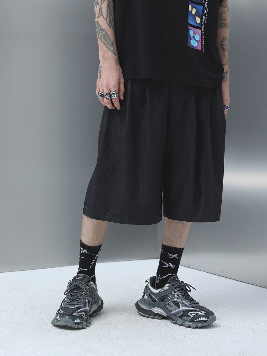 Striped Loose Shorts