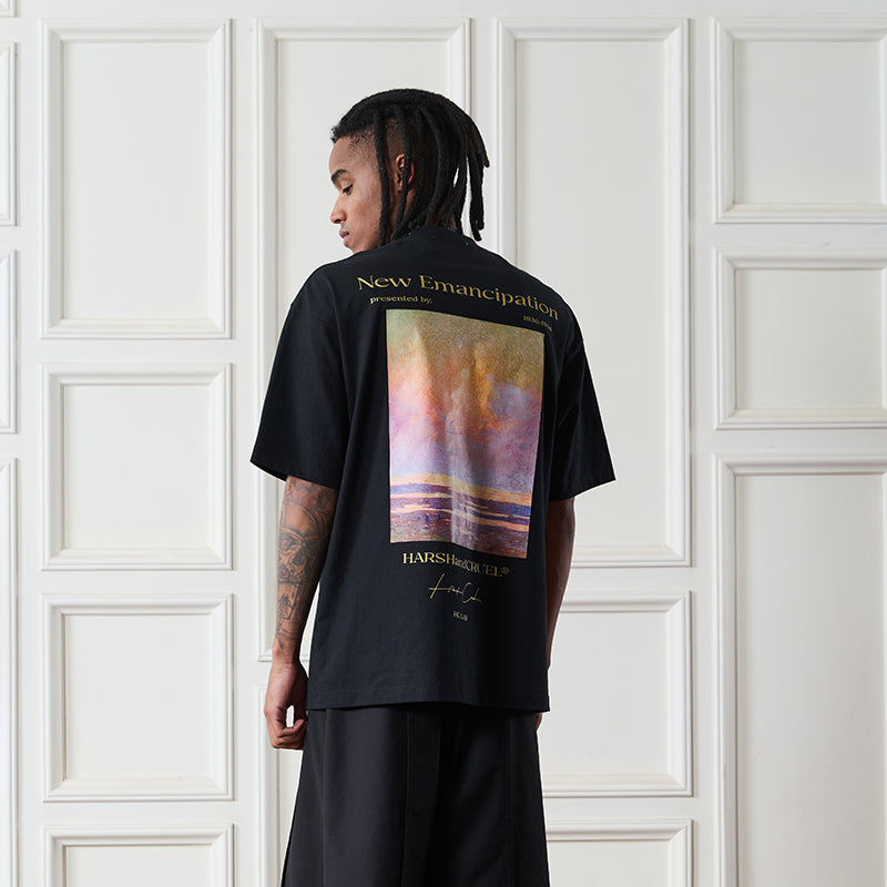 Sunset Oil Painting Logo Tee