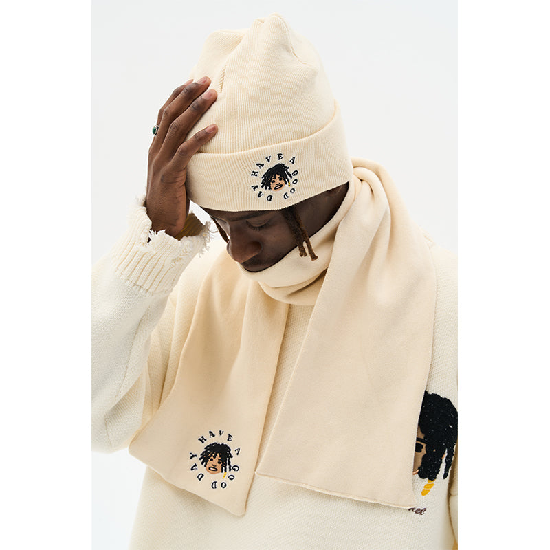 Cartoon Face Knitted Hat