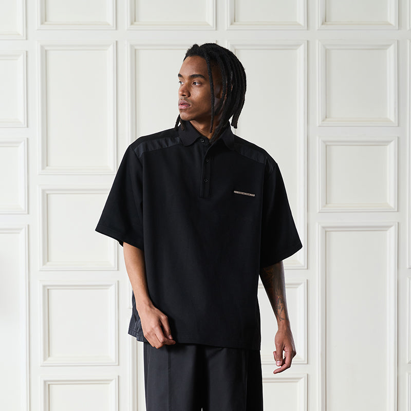 Stitched Nylon Polo Shirt