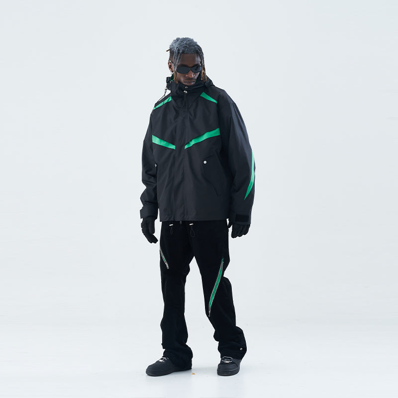 Layered Hooded Down Jacket