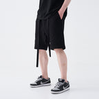 Knitted Drawstrings Logo Shorts