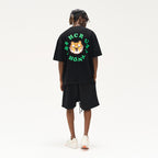 Cartoon Tiger Logo Ring Printed Tee