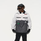 Colorblock Logo Racing Coach Jacket