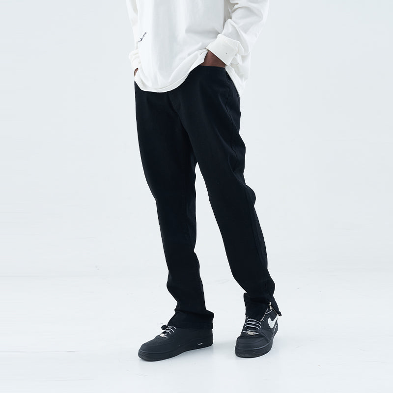 Zipper Straight Denim