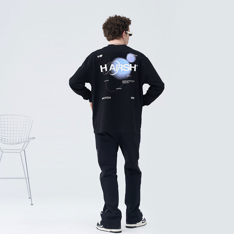 Neon Print Logo Long Sleeved Tee