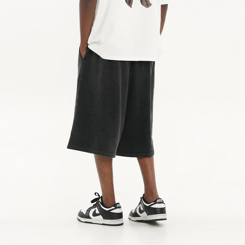 TPU Loose Washed Denim Shorts