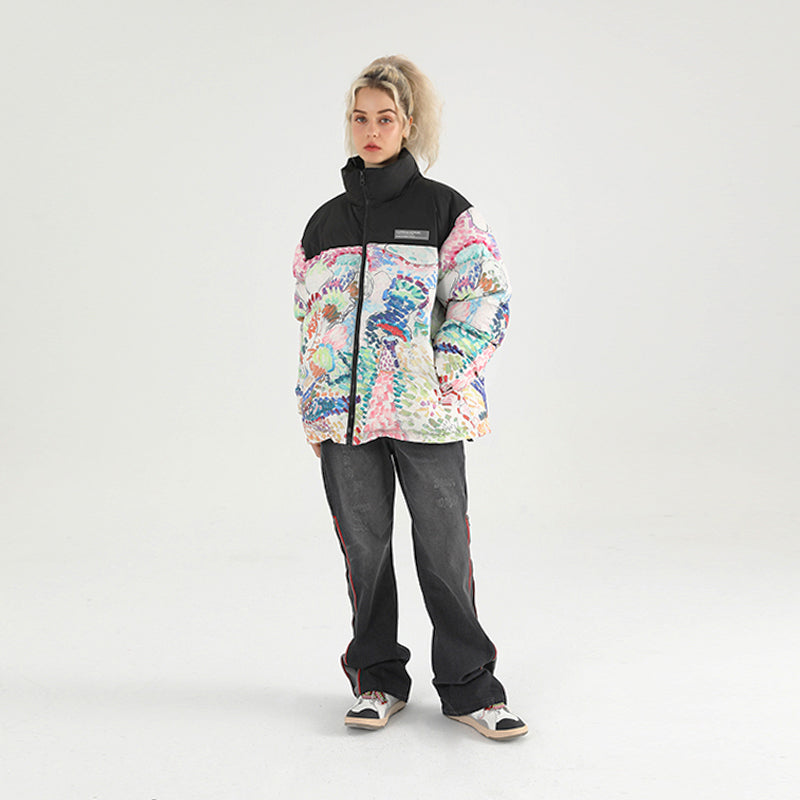 Handpainted Divisionism Down Jacket