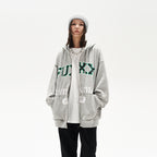 Retro Oversized Zipper Sweater