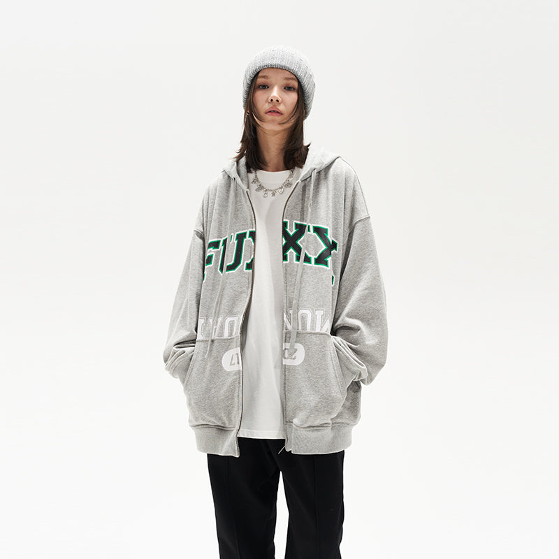 Retro Oversized Zipper Sweater