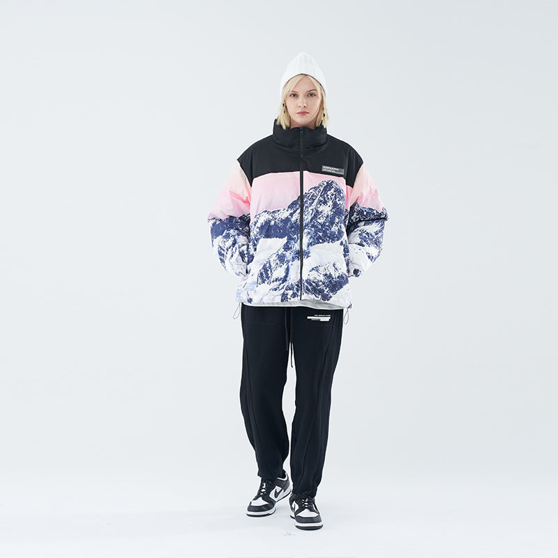 Snow Mountain Sunset Down Jacket