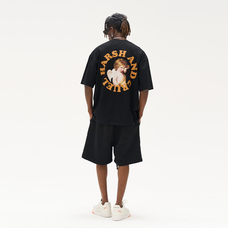 Little Angel Circle Logo Printed Tee