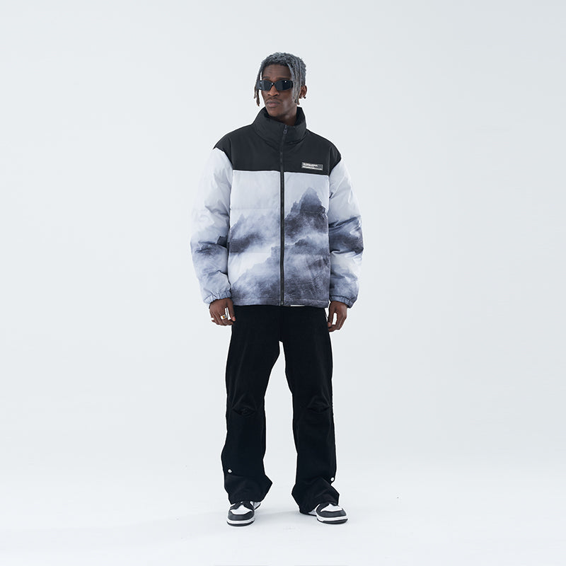 Snow Mountain Landscape Down Jacket