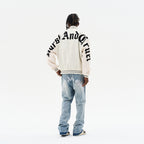 Gothic Logo Embroidered Sherpa Varsity Jacket