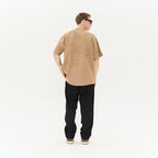 Embossed Gothic Logo Suede Tee