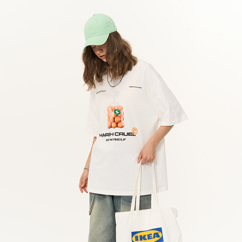 Orange Bag Printed Tee