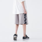 Paisley Stitched Loose Shorts