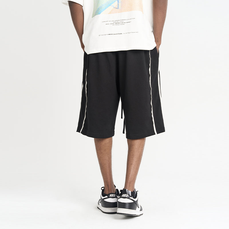 Loose Drawstrings Logo Shorts
