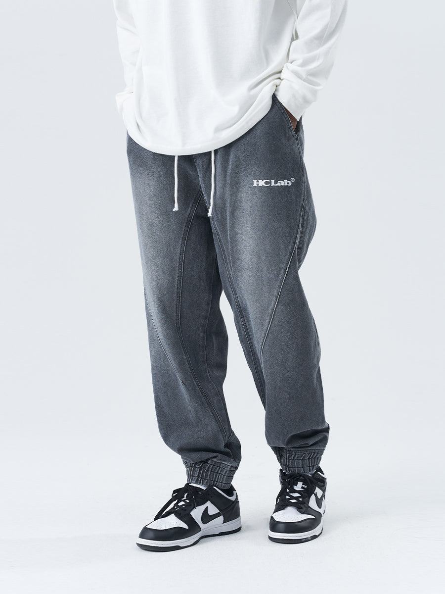 Irregular Logo Denim