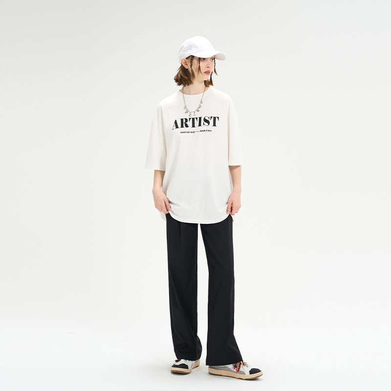 Retro Oil Painting Flower Loose Tee