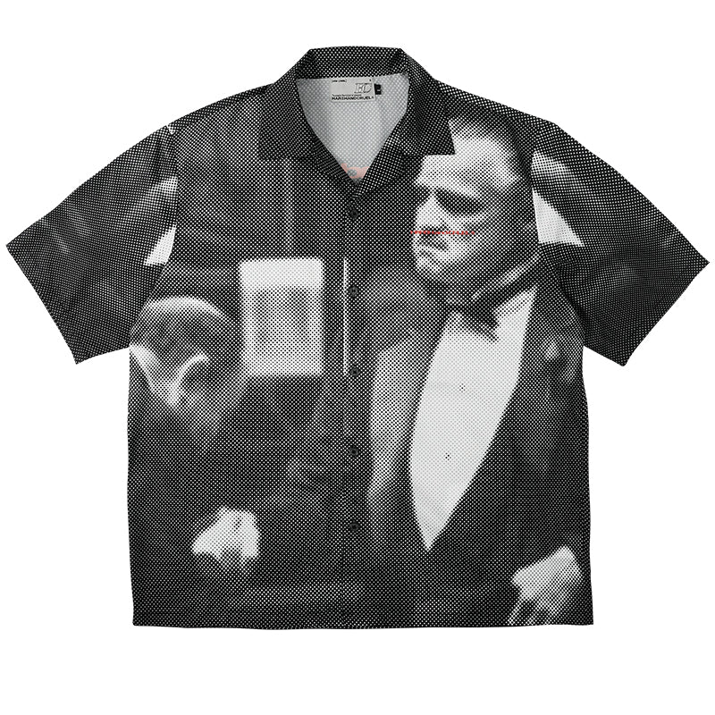 Mafia Print Cuban Shirt