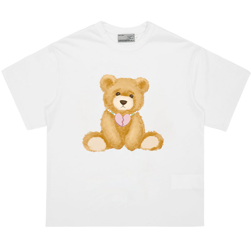 Broken Heart Necklace Bear Tee