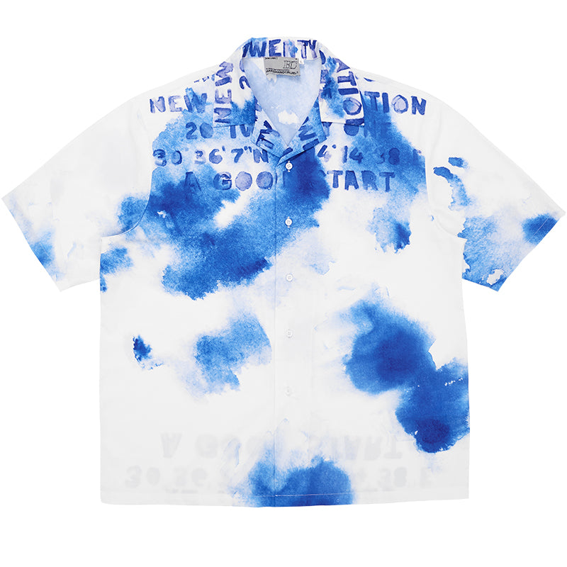 Watercolor Painting Full Print Cuban Shirt