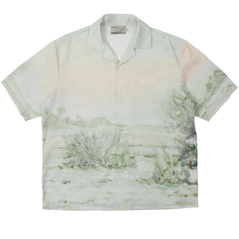 Monet Oil Painting Cuban Shirt
