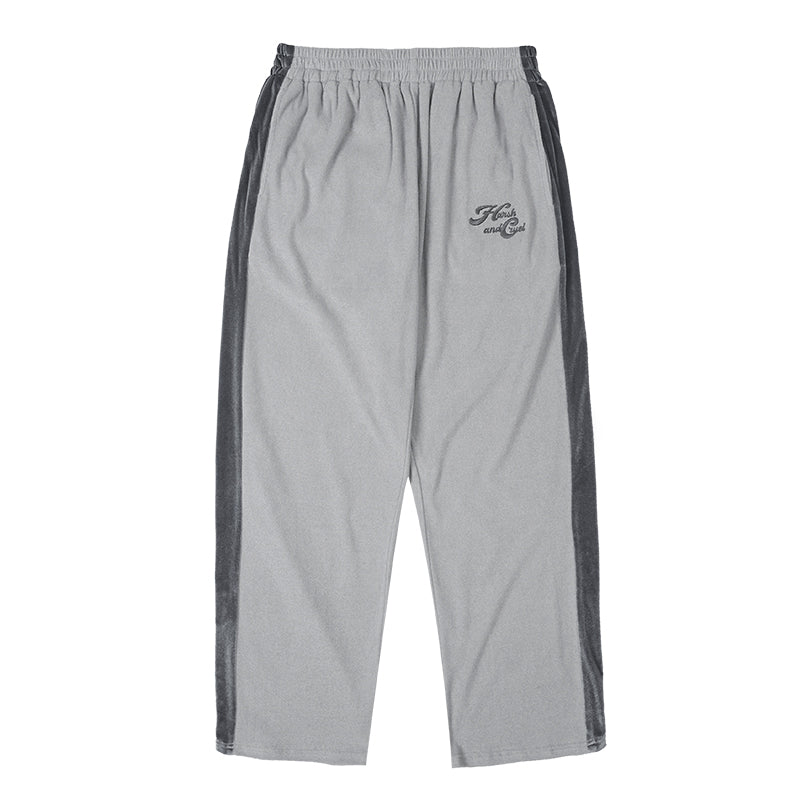 Embroidered Logo Velvet Pants