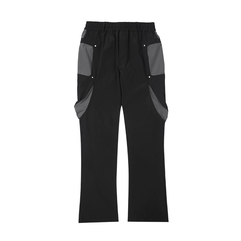 Adjustable Stitched Flared Trousers