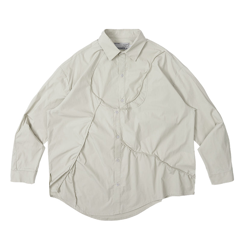 Twisted Pleated Loose Shirt