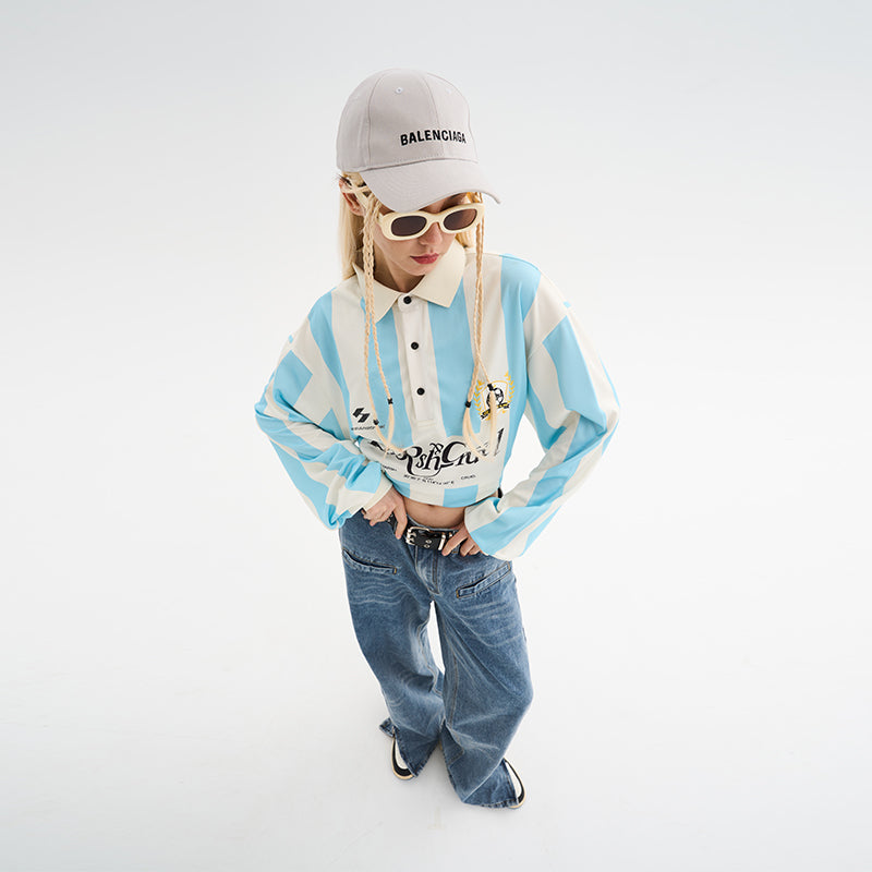 Harsh & Cruel Handwritten Logo Striped Jersey