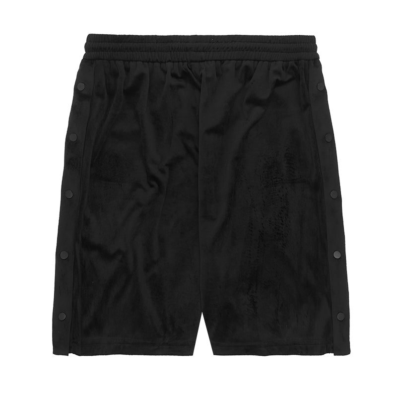 Velvet Embroidered Handwriting Logo Shorts