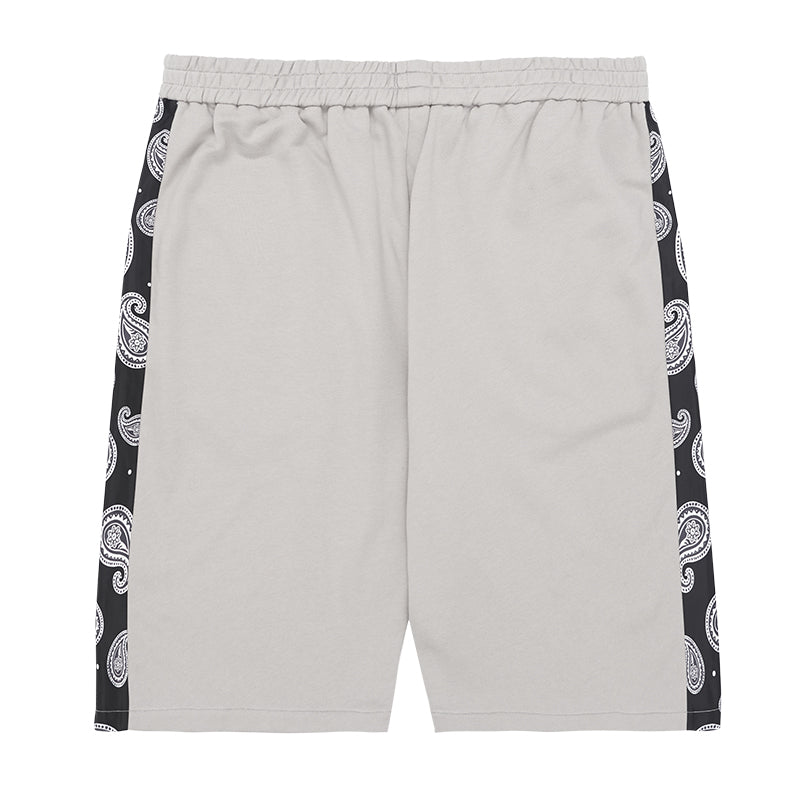 Paisley Stitched Loose Shorts