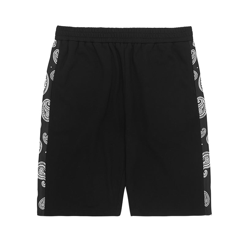 Paisley Stitched Loose Shorts