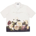 Retro Oil Painting Flowers Cuban Shirt