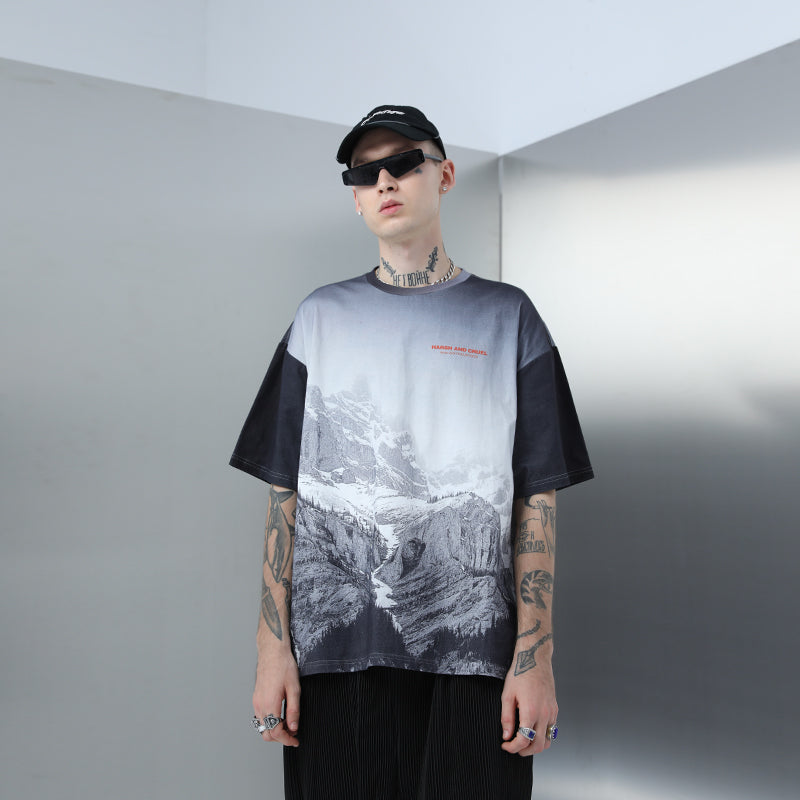 Mountain Landscape Logo Tee
