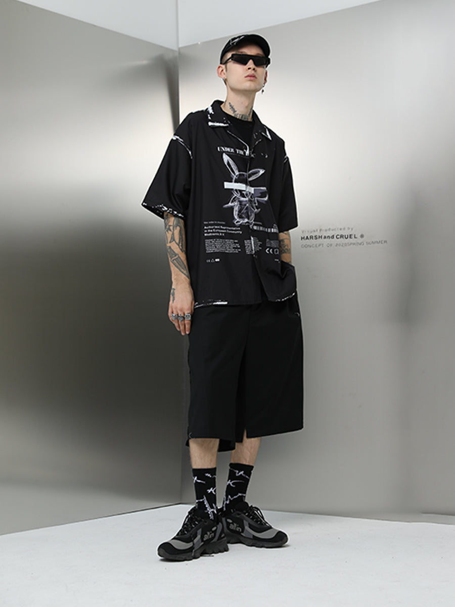 Asymmetrical Straight Shorts